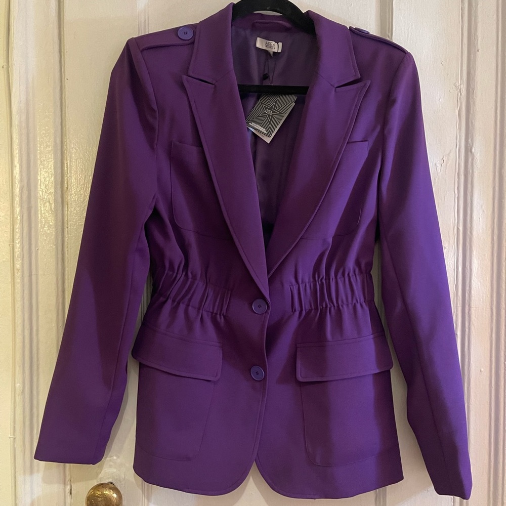 Area Stars Purple Button Front Jacket